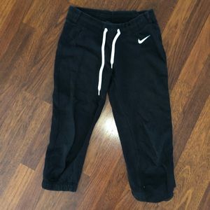Nike cropped black sweatpants